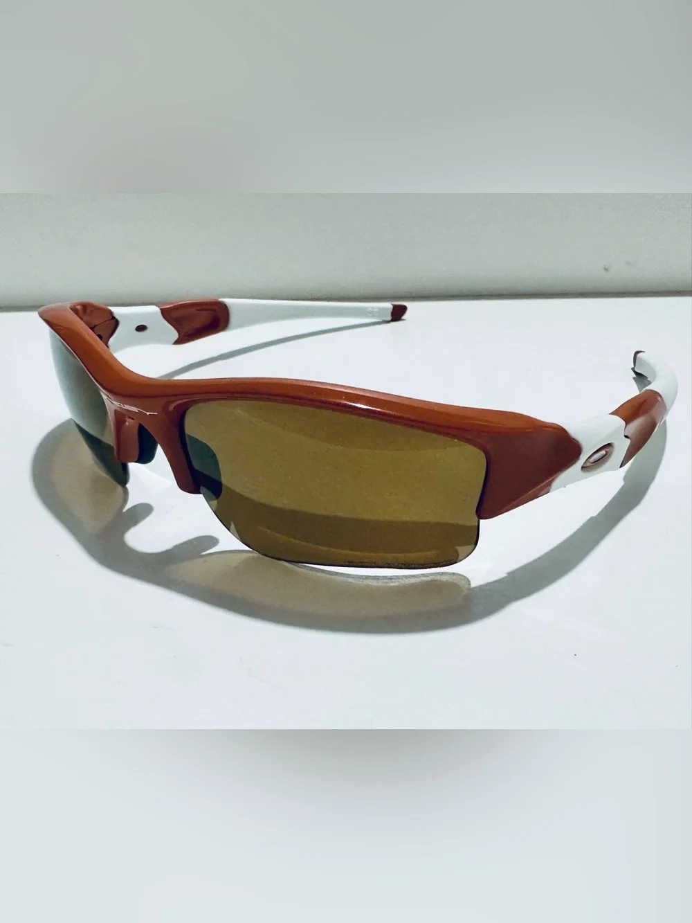 RARE U of Texas colors - Oakley Flak Jacket XLJ Burnt Orange/Bronze Polarized